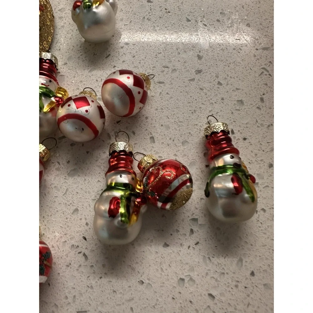 Ganz Light Up Glass Christmas Tree w/ 12 Ornaments NIB LED Holiday Decor 5